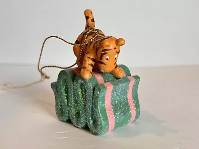 VTG Disney Classic Pooh “Tigger On Candy” Christmas Ornament 3x2” • $20.99