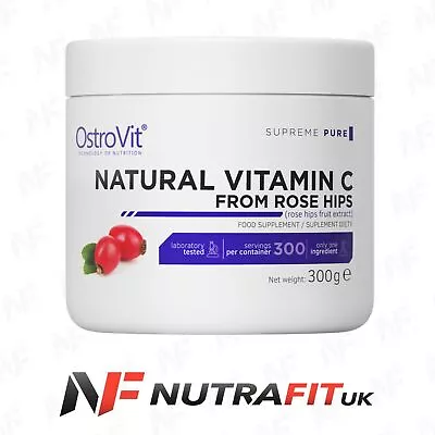 OSTROVIT NATURAL VITAMIN C FROM ROSE HIPS Immune System Support Vitamin C 300g • £13.99