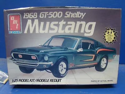 Amt 1968  Gt-500 Shelby Mustang Fact. Sealed Inside Drag Racing Options 3 In 1 • $19.99