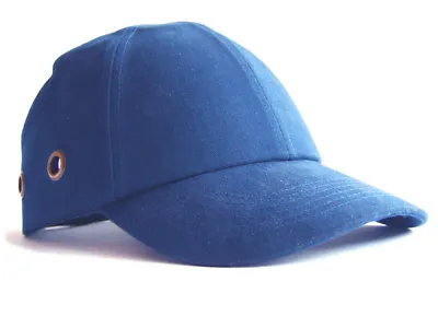 Safety Baseball Cap Hard Hat Bump Cap Royal Blue Vented Hook/Eye Fastening  • £11.04