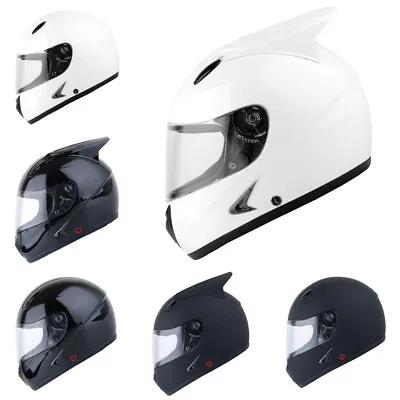 1Storm Motorcycle Bike Full Face Helmet Horn Wing As Bonus • $49.95