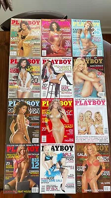 Playboy Mag 2006 Full Year Lot — 12 Issues W/ Centerfolds — NM/EX Condition • $45