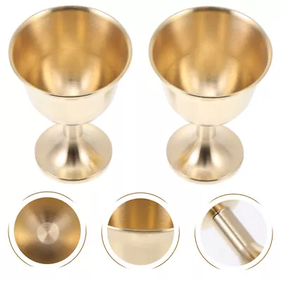 Luxurious Wine Chalice Set - 2pcs Metal Goblets For Party & Wedding- • $8.38