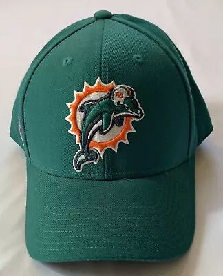 Vintage Miami Dolphins NFL Reebok Hat Strap Back Cap Green New Men On Field • $8