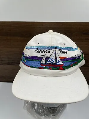 VINTAGE Young An Cubs Cap Leisure Time Sailing Snap Back Hat Boat Club 25K Race • $23.99