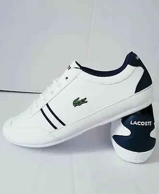 LACOSTE Women's Boys Girls Trainers White Size UK 3 - 5.5 B Grade Brand New  • £29.99