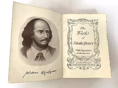 The Complete Works Of William Shakespeare Collins Clear Type Press - Dated 1922 • £8.95