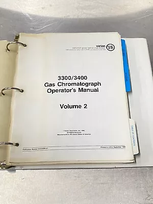 Varian Gas Chromatograph 3300/3400 Volume 2 - Users Guide / Manual • $59.99