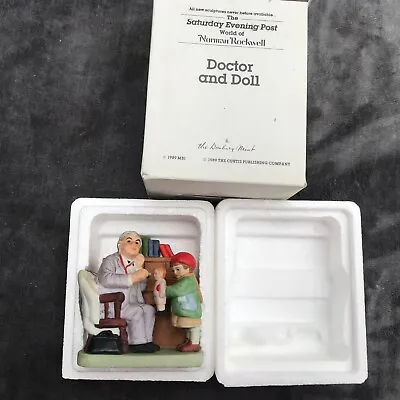 Vintage 1989 Danbury Mint Norman Rockwell Porcelain Figurine DOCTOR AND DOLL • $9.99