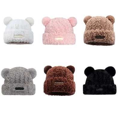 £6.34 • Buy Women Ear Muff Cap Novelty Bear Ear Beanie Hat Winter Skull Cap Warm Skiing Hat