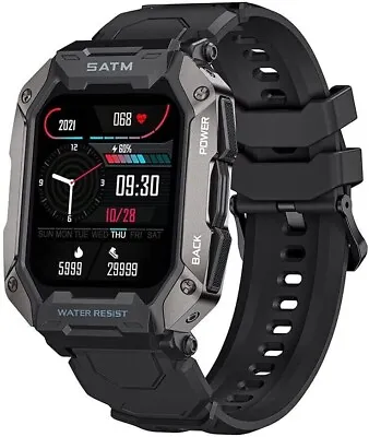 $141.99 • Buy Military Smart Watch For Men 1.71'' Smartwatch Android Iphone Phones Bluetooth