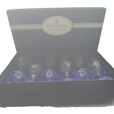 £49.99 • Buy Royal Doulton Crystal Crystal Wine Glasses X 6