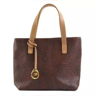Auth ETRO Peisly Handbag Tote Bag Multicolor PVC/Leather/Goldtone - E58302g • $131