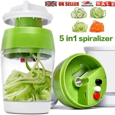 Vegetable Spiralizer Slicer Twister Handheld Spiral Cutter Fruit Kitchen Grater • £14.99