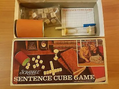 Vintage SCRABBLE Brand Sentance Cube Game 1971 Secchow & Righter Co. Educational • $16.99