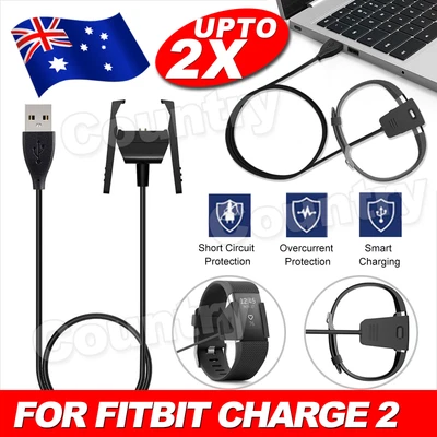 $9.85 • Buy USB Charger Charging Cable For Fitbit Charge 2 Wristband Smart Fitness Watch AU