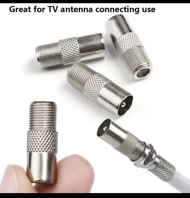 1xSatellite & Antenna Adapter Coax Male - F Female CONNECTOR FOR SATELLITE & TV  • £1.99