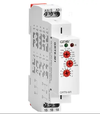 GEYA On Off Time Delay Relay ACDC12-240V 1xSPDT Multifunction Timer Relay 1SPDT • £29.99