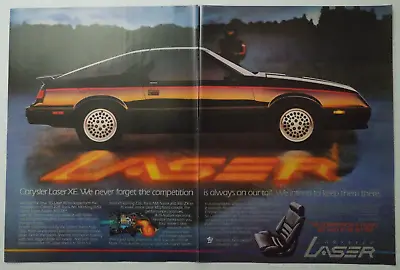 1985 CHRYSLER Laser XE Sports Car 2 Page Magazine Ad • $16.99