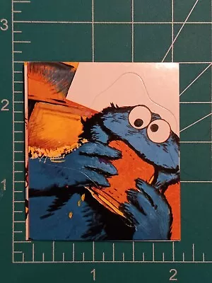 1978 SESAME STREET STICKER CARD  COOKIE MONSTER Henson Muppets ITALY #160 • $11.99