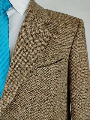 Recent Harris Tweed England Mens 46R Brown Tweed Blazer Wool Sport Coat Jacket • $119.95