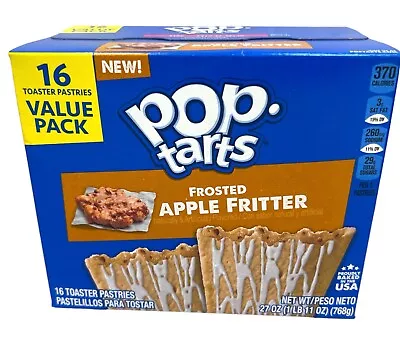£7.69 • Buy Kellogg's Pop Tarts Frosted Apple Fritter Flavor Toaster Pastries 27 Oz