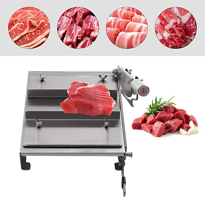 Commercial Stainless Steel Bone Cutter Manual Ribs Frozen Meat Chopper Slicer • $51.30