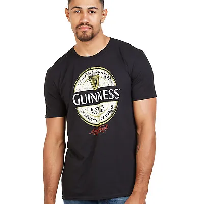 £12.99 • Buy Official Guinness Mens Label T-shirt Black S - XXL