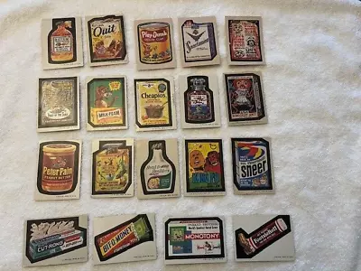 Lot Of 15 1970s Topps Wacky Packages Brown Back Novelty Stickers • $0.99