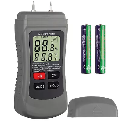 LCD Digital Wood Moisture Meter Wood Hygrometer Humidity Detector With Batteries • $10.79