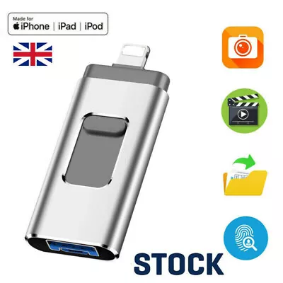 1TB 512GB OTG USB3.0 Flash Drive Memory Photo Stick For Ipad Iphone Android PC • £12.99