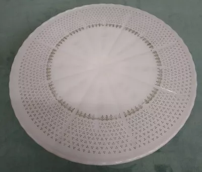 Vintage Anchor Hocking Milk Glass Cake Stand 3  Tall  10.25  • $9.74