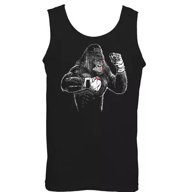 Boxing Vest Gorilla Mens Funny Gym MMA Muay Thai Kick Training Top Martail Arts • £9.99