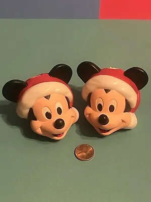 Two Vintage Disney Mickey Mouse Christmas Holiday Tree Light Covers • $10