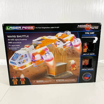 [NEW SEALED] LASER PEGS 18003 Mission Mars Shuttle Light Up 280 Pcs • $59.86