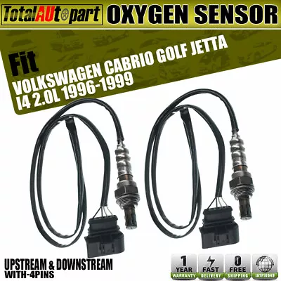 2x O2 Oxygen Sensors For VW Cabrio Golf Jetta 1996-1999 Upstream And Downstream • $32.59