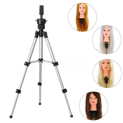 Stainless Adjustable Wig Stand Hairdresser Training Mannequin Head Clamp Holder • $19.98
