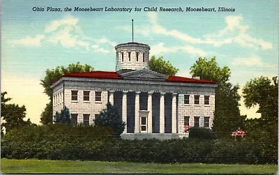 Postcard Mooseheart Illinois Ohio Plaza Child Research Linen 1945 CURT TEICH • $11.95