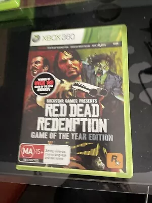 Red Dead Redemption Game Of The Year Edition Xbox 360 Map Microsoft PAL GC • $40