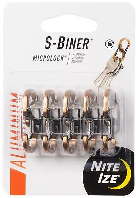 Nite Ize 5-Pack S-Biner MicroLock Aluminum Carabiner - Coyote • $12.86