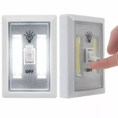 Mini LED Lamp Switch Wall Night Lights Battery Operated Cabinet Garage Light A • £5.39