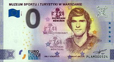 £6.04 • Buy Zero Euro Bill - 0 Euro - Poland - Muzeum Sportu I Turystyki W Warszawie 2021-2