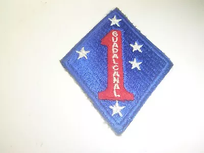 A   World War 2   U S Marine Corps 1st Division Bias W  Cut Edge Snow Back Patch • $4.25