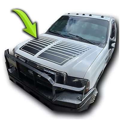 Hood Strobe Racing Stripes Decals Fits- 1999-2006 Super Duty F250 F350 Lariat • $64.99