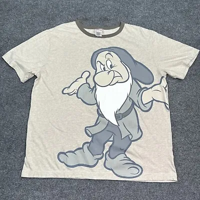 Disney Snow White Dwarves Grumpy T Shirt Adult Size Large Vintage Style Tee • $16.98
