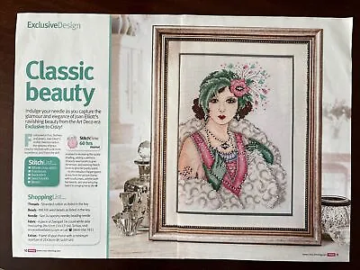 Art Deco Lady Cross Stitch Chart **from A Magazine** • £1.60