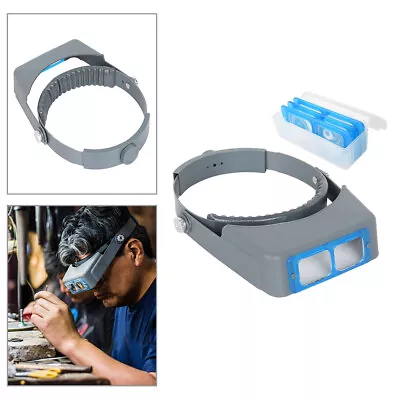 Head Magnifier Glasses Magnifying Visor Glass Headband With Lens Replacement New • £14.12