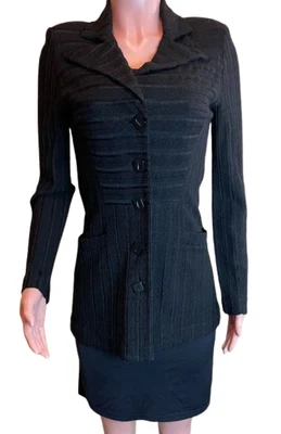 $40.47 • Buy Vintage Angela Missoni Women's Blazer Wool Blend Jacket Knit Coat Size 40 US 4
