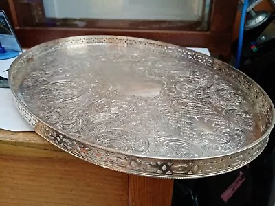 Silver Plate On Copper Oval Tray Silver Tray Mappin & Webb • $62.23