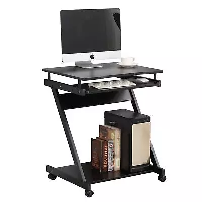 Computer Cart Mobile Laptop Cart Smooth Keyboard Tray Computer Workstation For H • $79.16